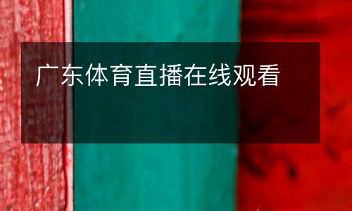 廣東體育直播在線觀看