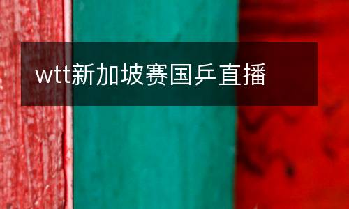 wtt新加坡賽國乒直播