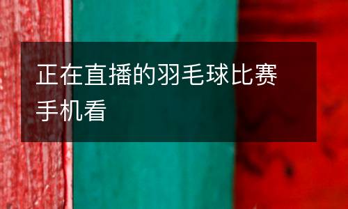 正在直播的羽毛球比賽手機看
