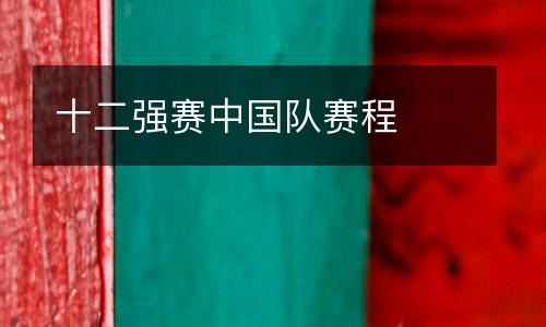 十二強賽中國隊賽程