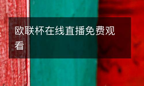 歐聯(lián)杯在線直播免費(fèi)觀看