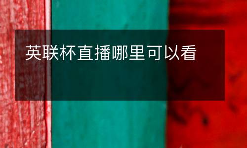 英聯(lián)杯直播哪里可以看